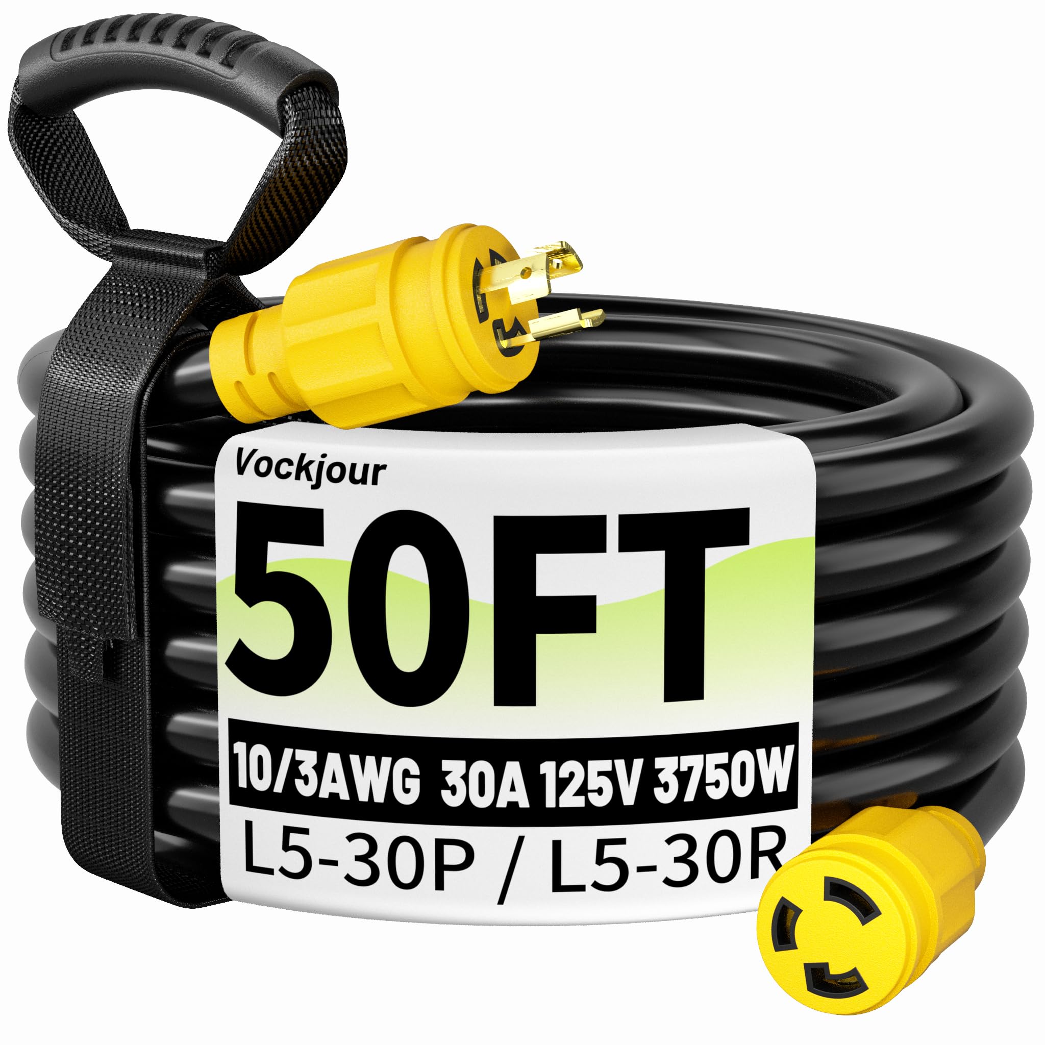 Vockjour front view showing twist-lock plug and receptacle for secure connection