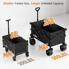 Vocpuli wagon folded compact in car trunk for easy transport and storage