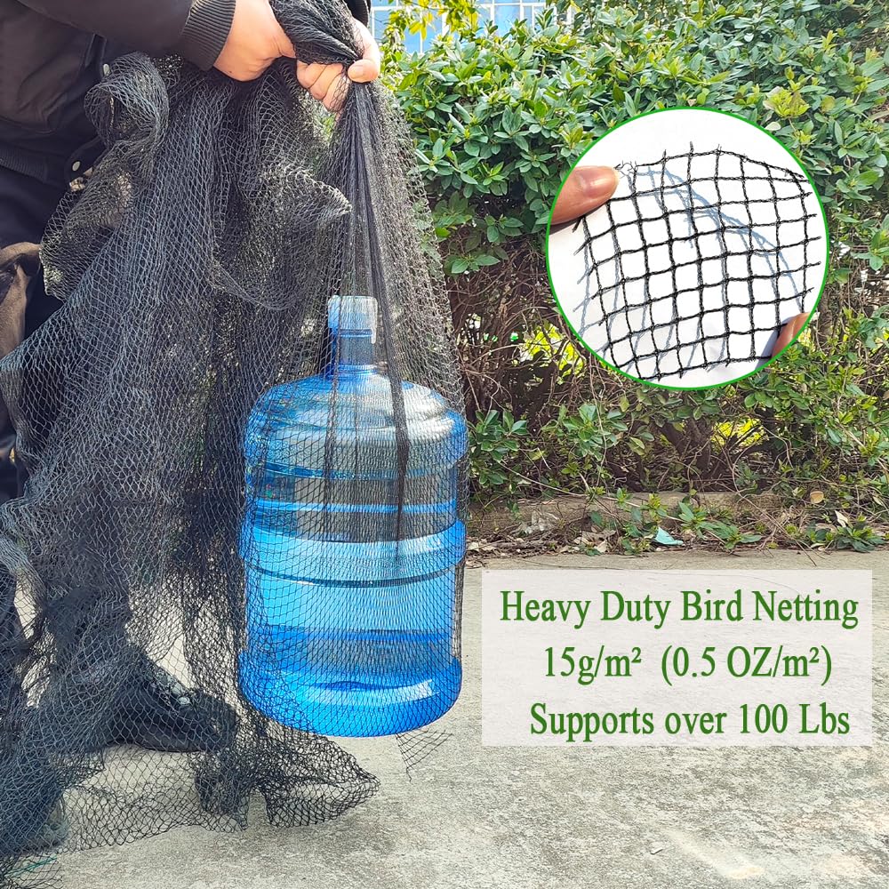 Vocray net creating a chicken coop roof to deter hawks and keep poultry safe