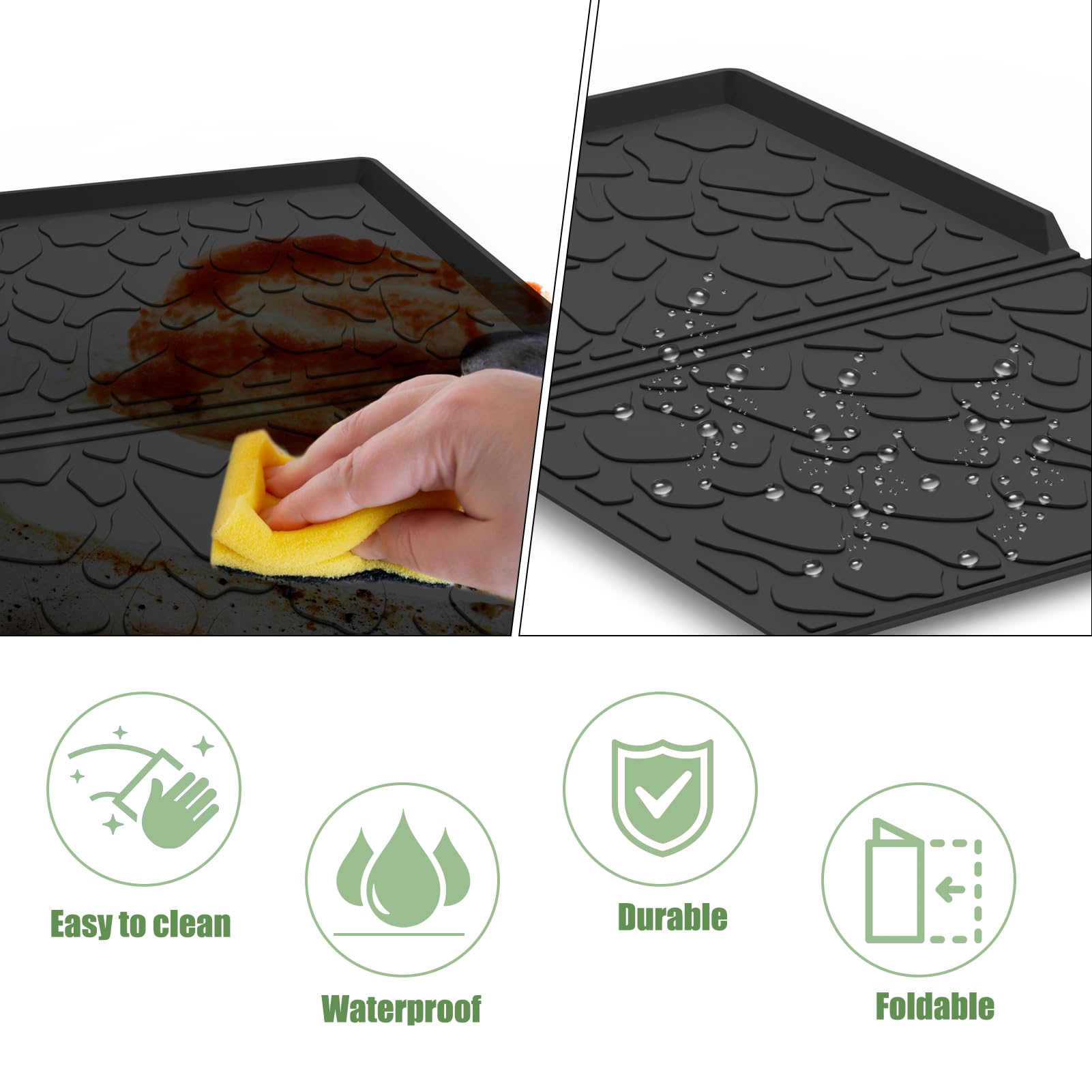 Vodolo folded mat stored in bag for compact convenient transport