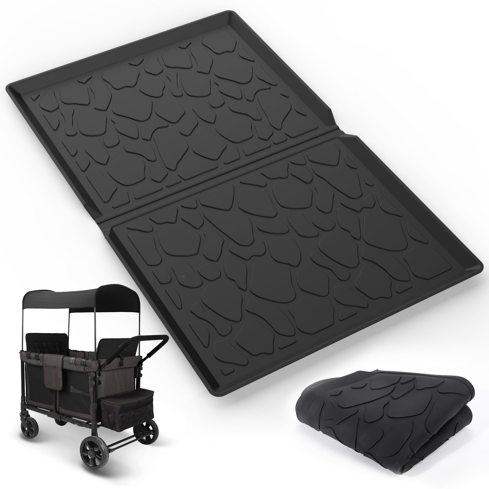 Vodolo front view of silicone mat fitted in Wonderfold W4 showing protection