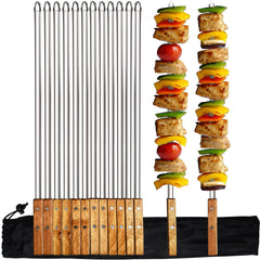 Vokop front packaging showing 12 skewers and benefits
