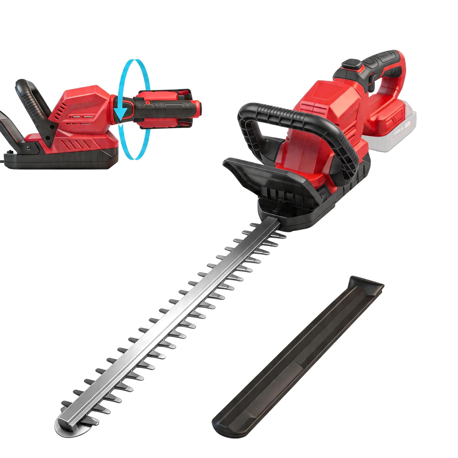 vokoroad front view of 22-inch trimmer showing length and reach benefit