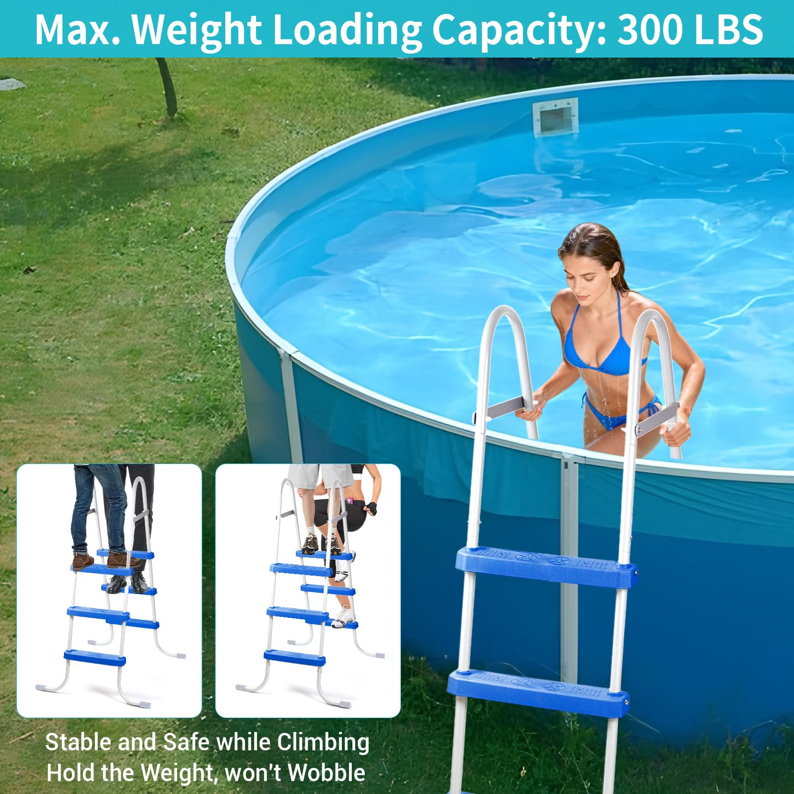 vokoroad ladder in backyard setting highlighting family-friendly safety
