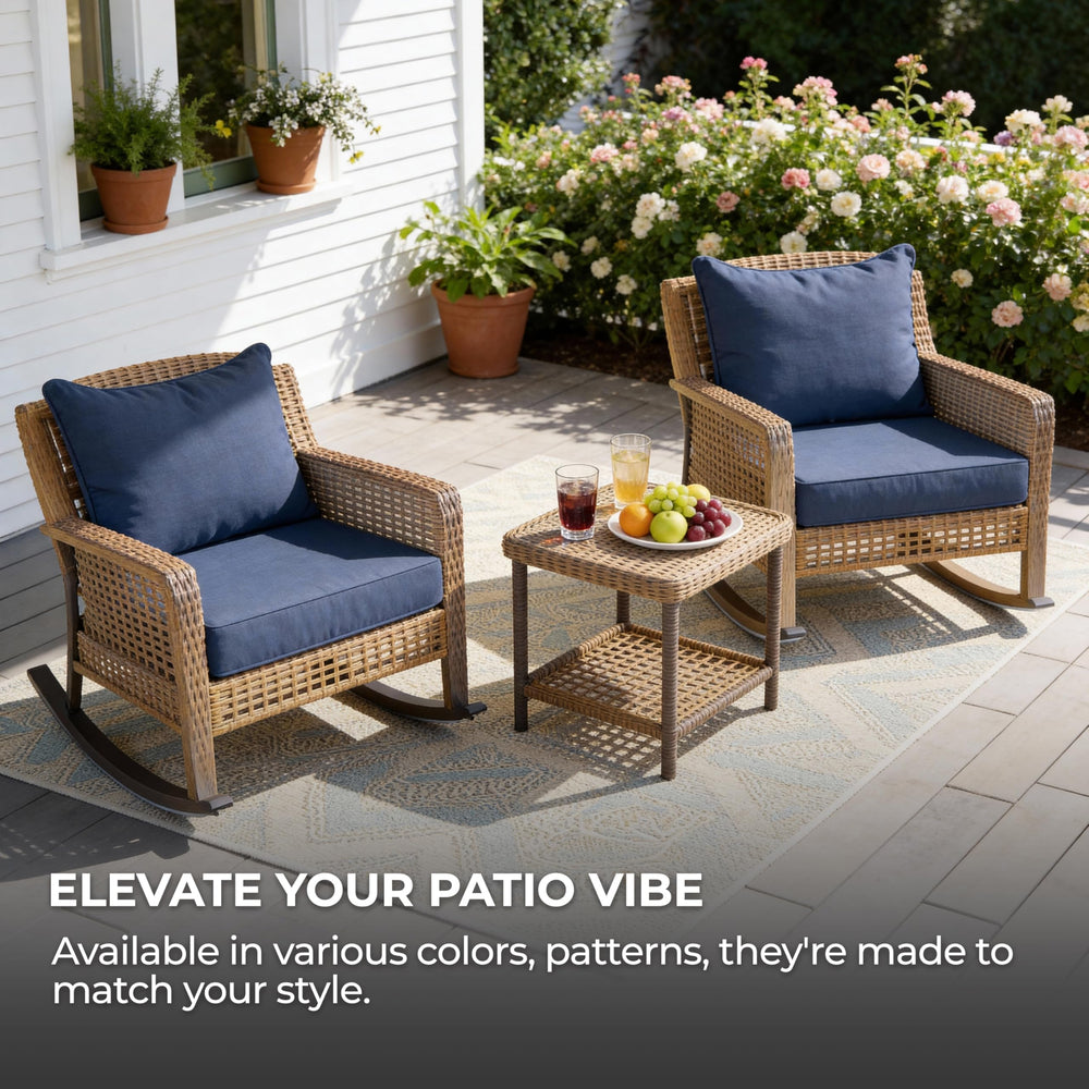 Volans cushion ties fastened to chair keeping cushions secure during use