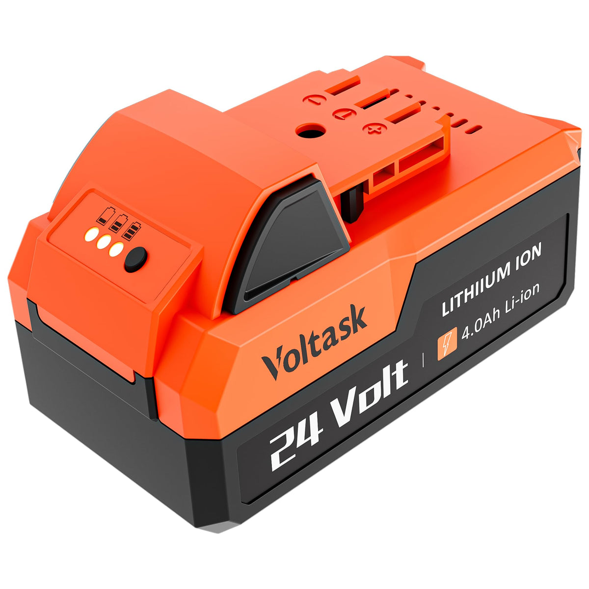 VOLTASK 24V 4.0Ah front profile showing compact replacement battery and fit