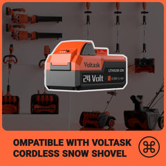 VOLTASK battery side label with specs for easy identification and safety
