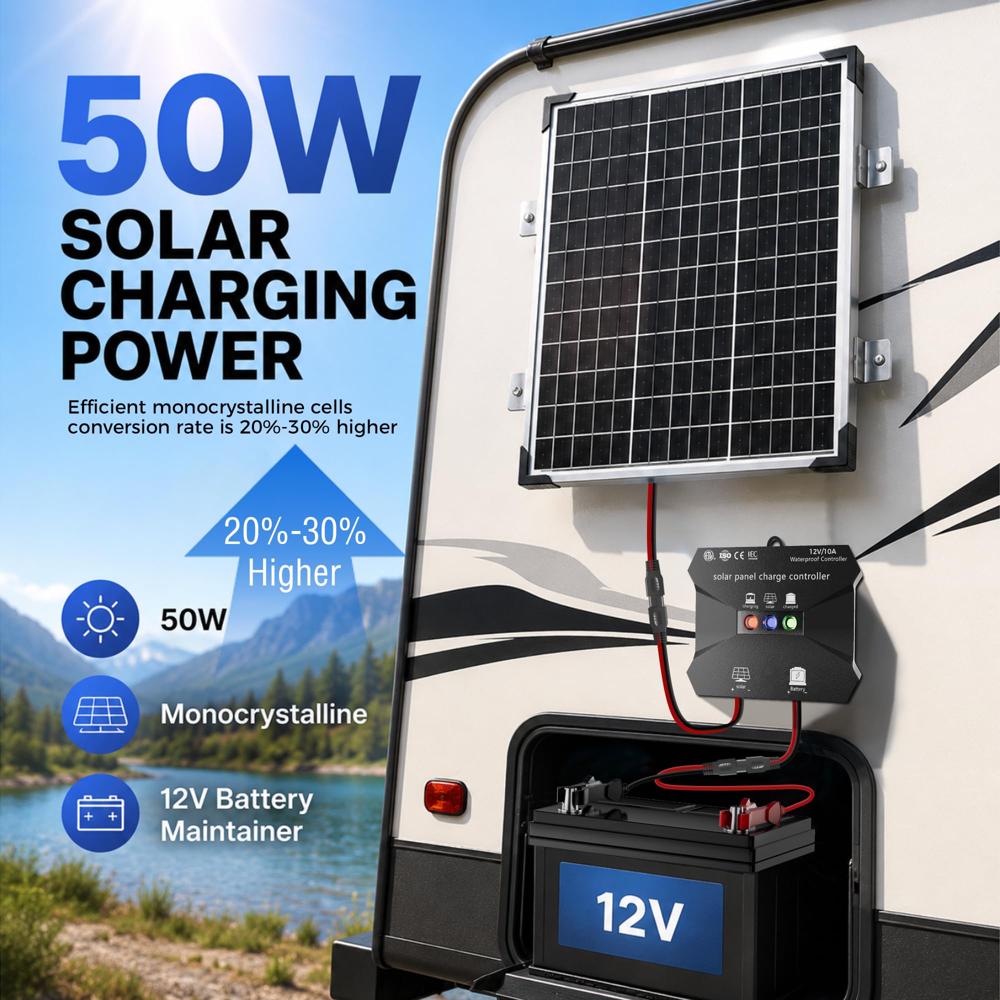 Voltset panel aluminum frame and tempered glass detail for weather resistance