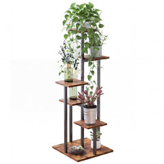 VonDream front view of five-tier plant stand showing neat organization benefit