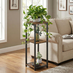 VonDream plant stand placed in a corner maximizing space and visual impact