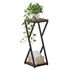 VonDream front view plant stand showing compact two-tier design and space savings