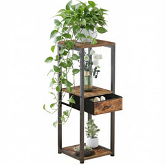 VonDream front view of tall plant stand showing sleek lines and space-saving benefit