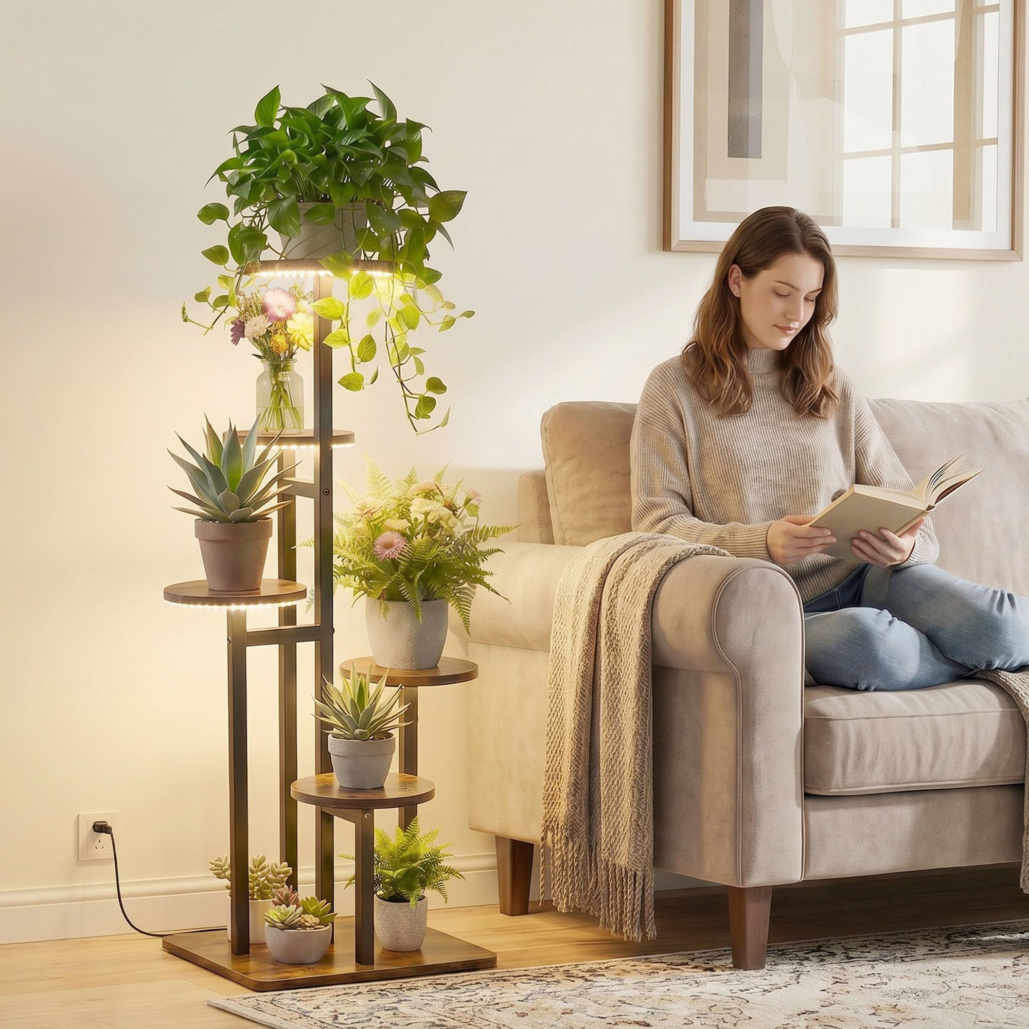 VonDream grow light detail illuminating foliage to promote steady indoor growth