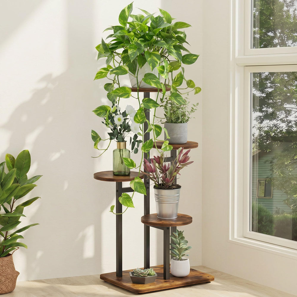 VonDream plant stand styled in living room, enhances decor benefit