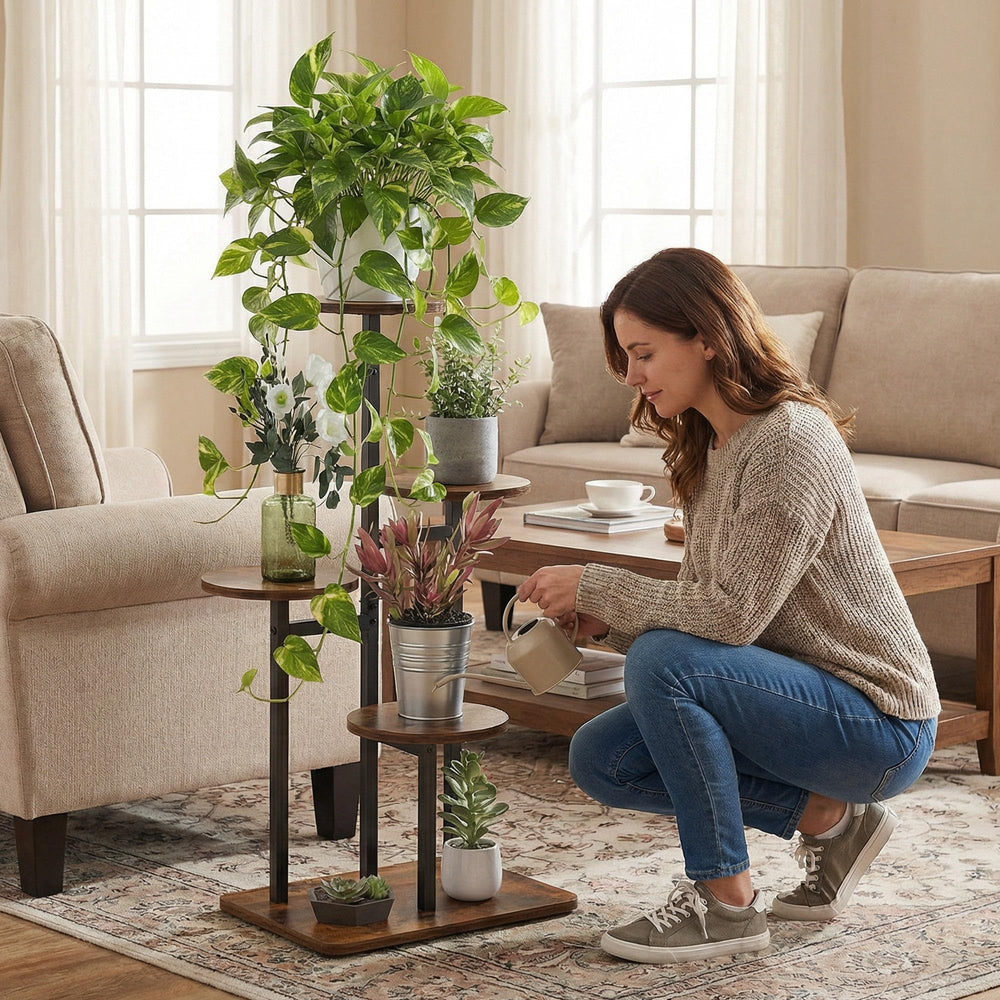 VonDream plant stand with pots for scale, shows size benefit