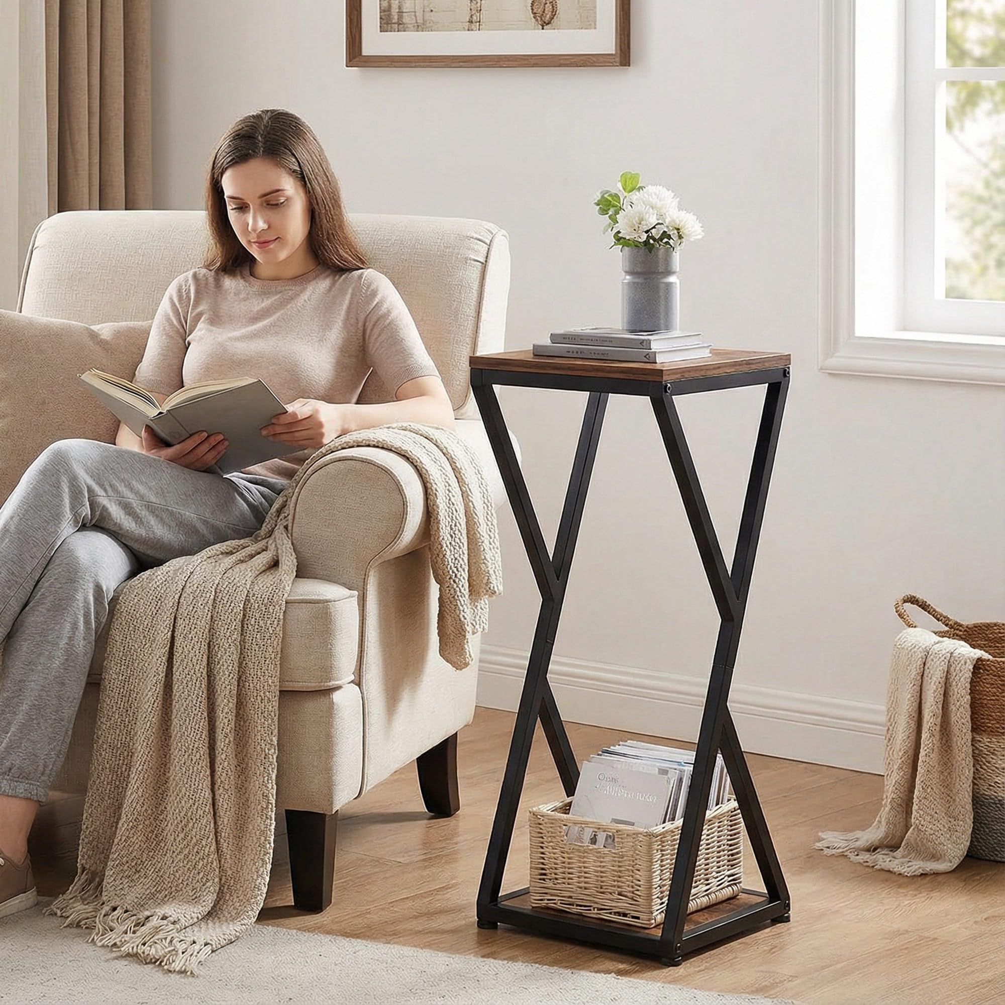 VonDream next to standard pot showing size and vertical storage capacity