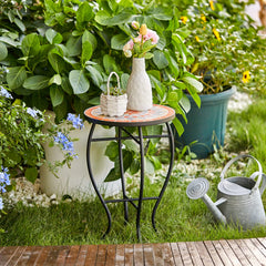 VONLUCE closeup of ceramic mosaic top highlighting easy-clean durable surface