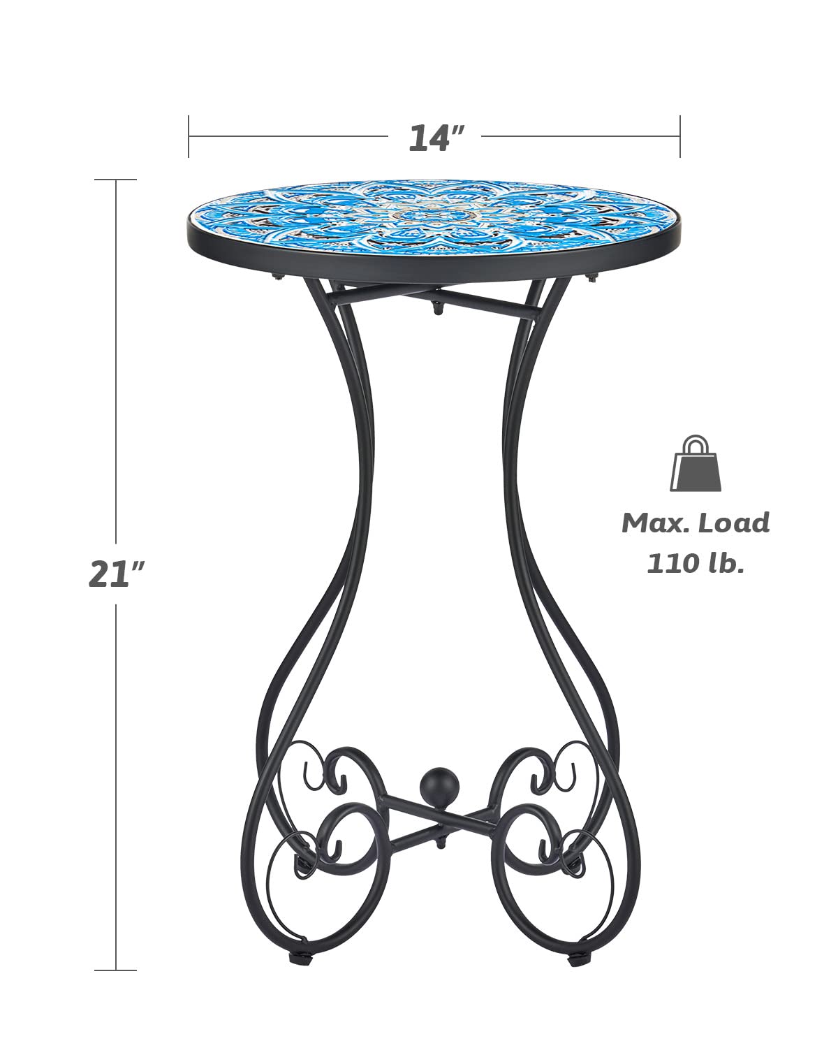VONLUCE lifestyle scene on porch styling table with cushions, brightens outdoor space