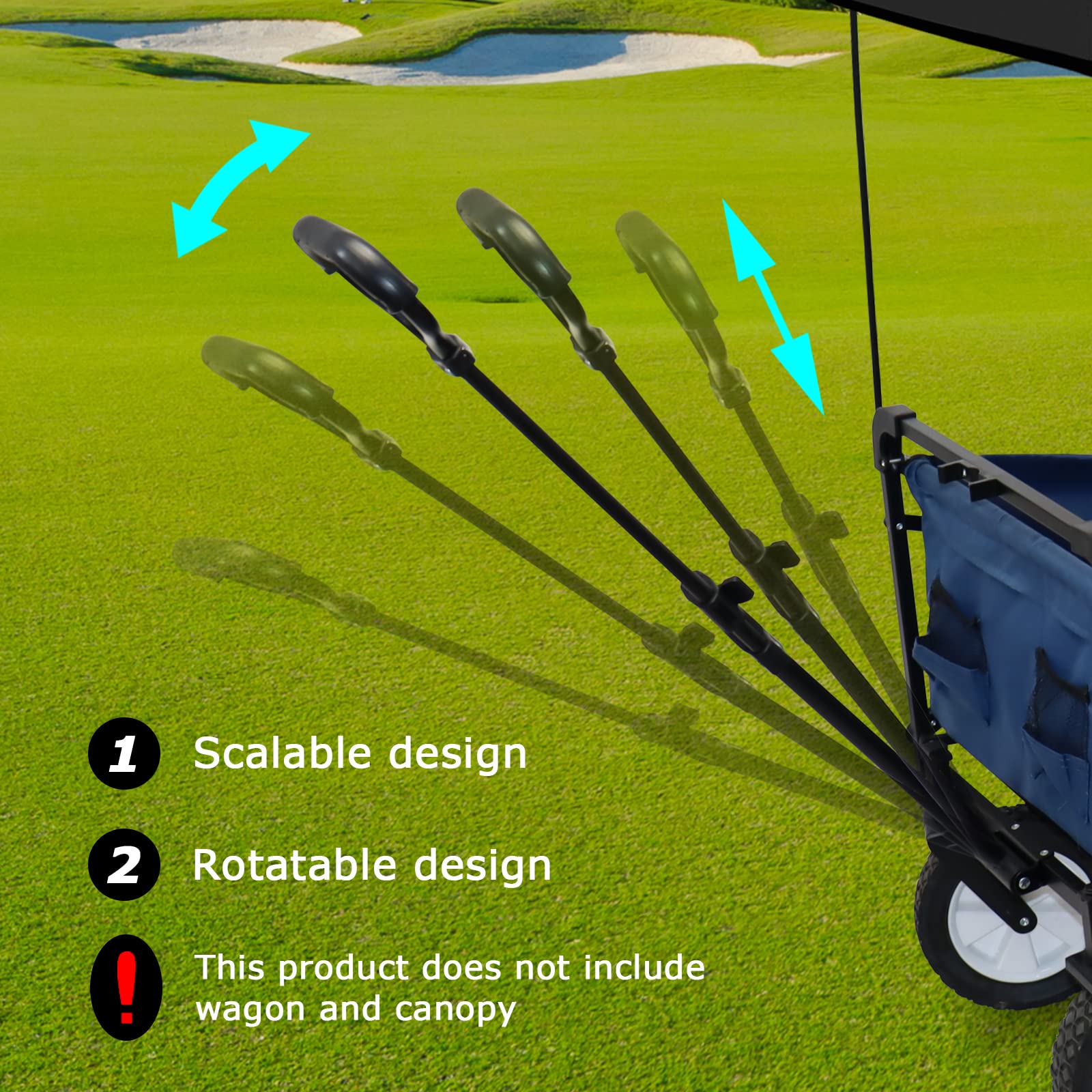 VOONKE handle next to ruler showing retractable size accuracy