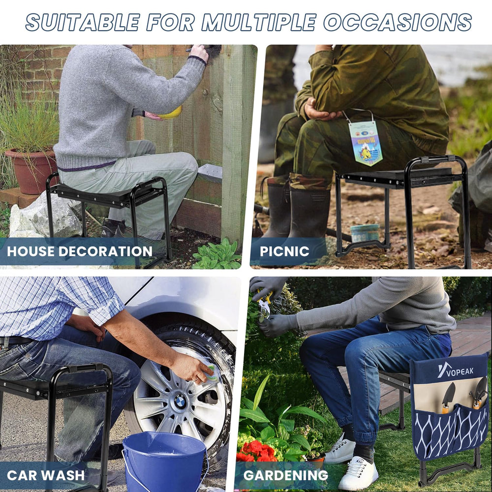 VOPEAK in backyard use demonstrating improved comfort while gardening