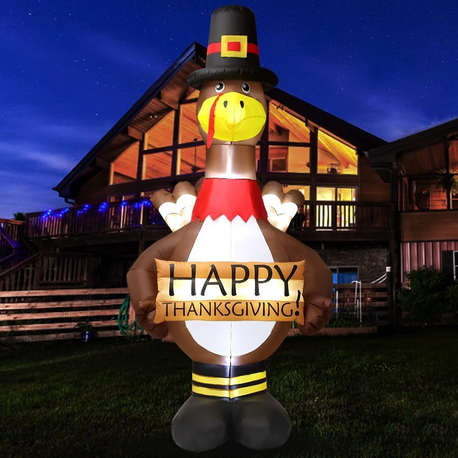 Voplintra inflatable turkey front view showing playful design and curb appeal