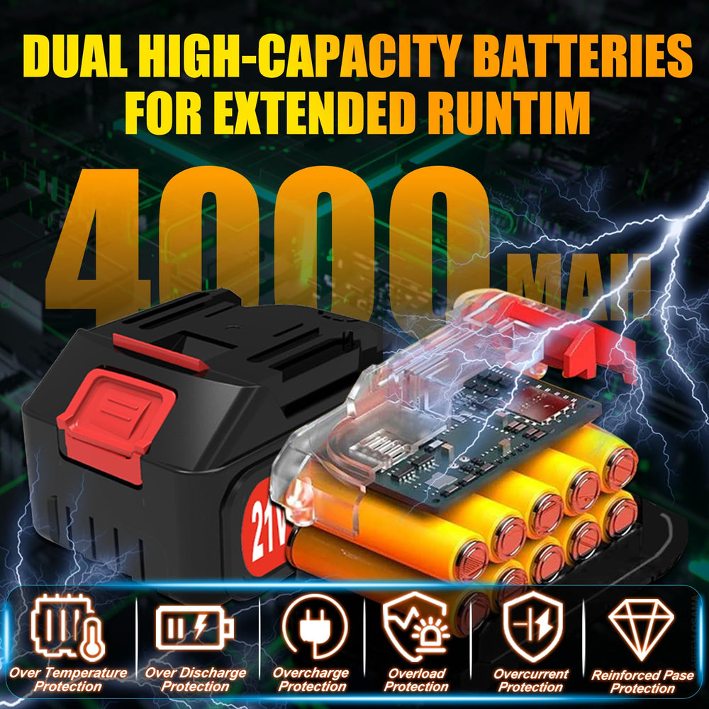 Vopot two 4.0Ah batteries with quick charger for continuous cleaning