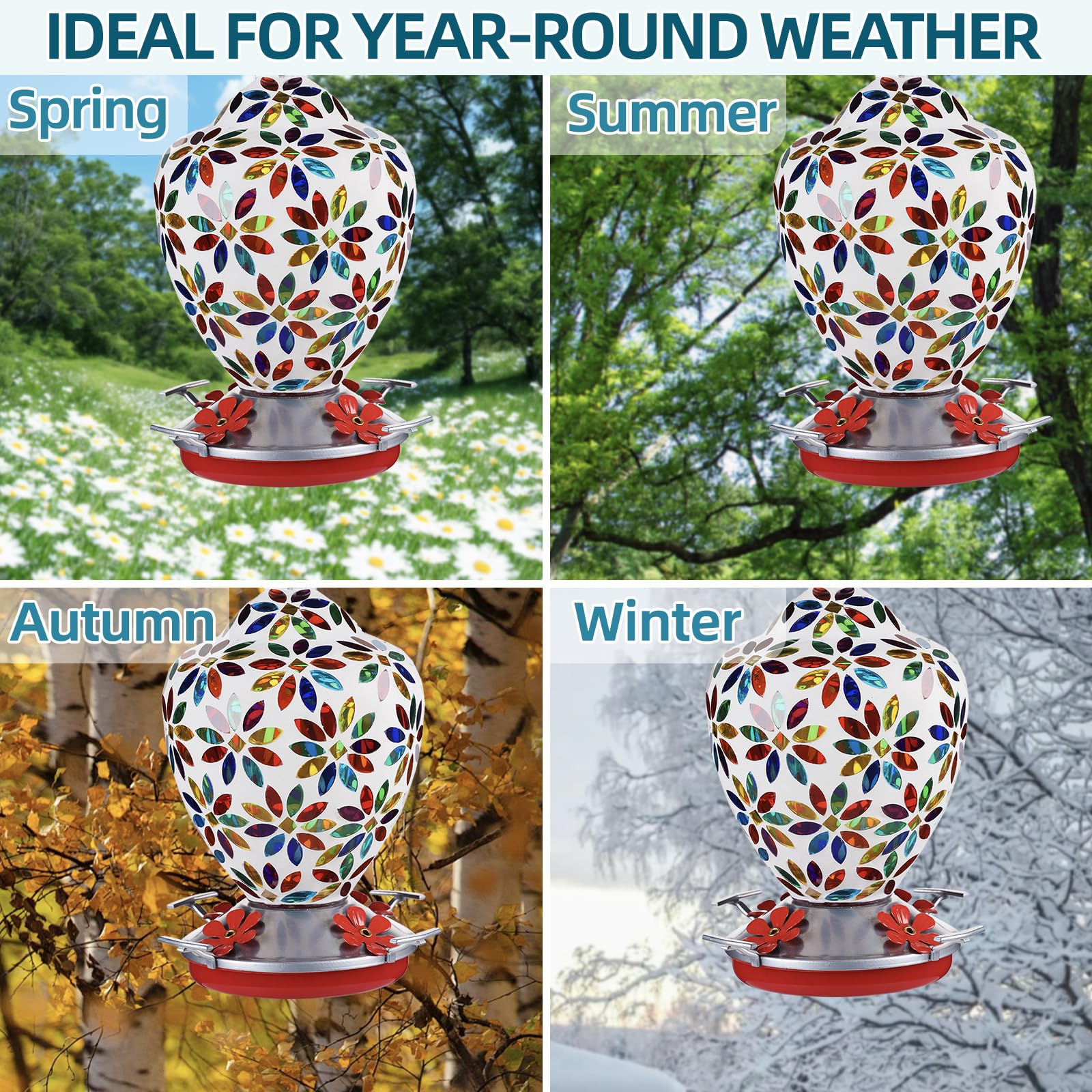 VOREEN feeder hanging in garden brings visual charm to yard