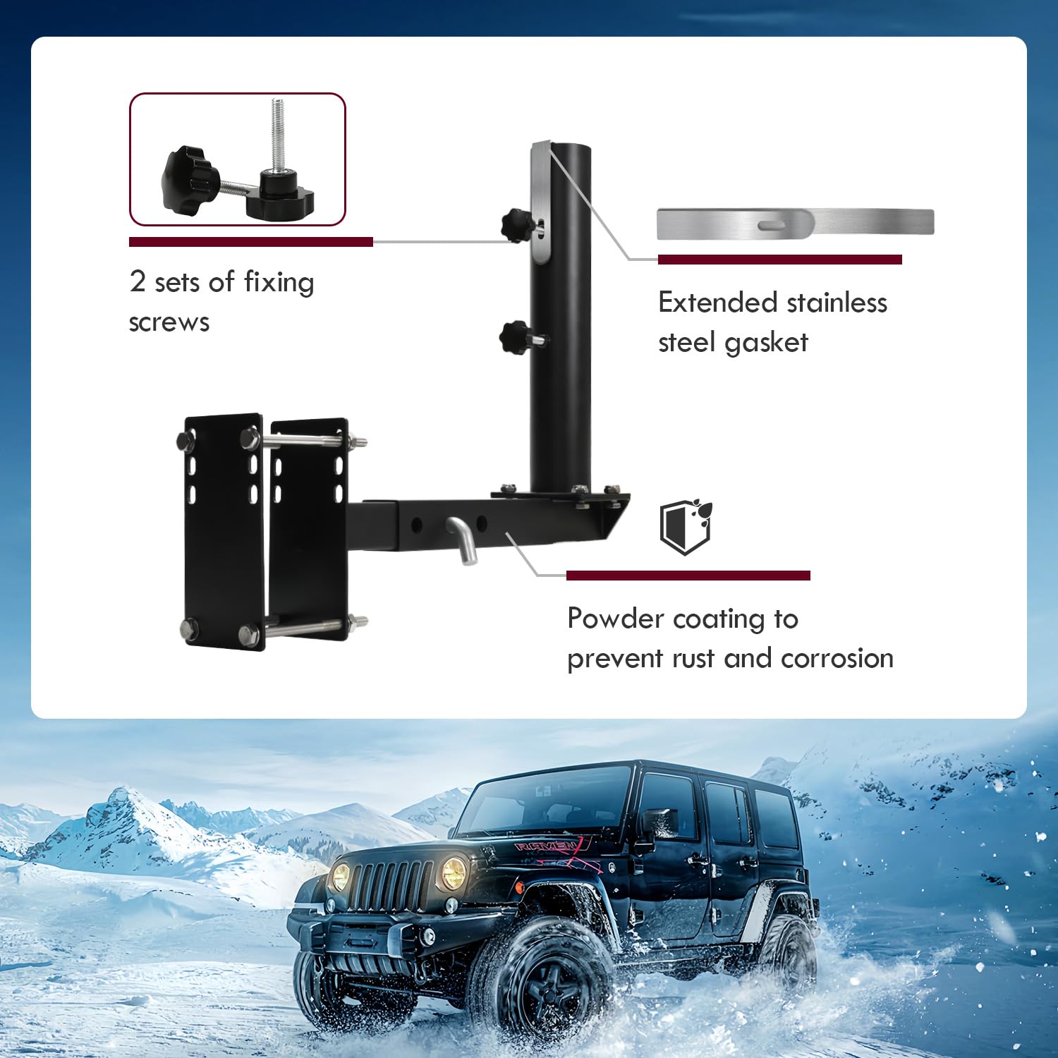 Vornalex L-shaped bracket detail with anti-slip screws for stable bracket attachment