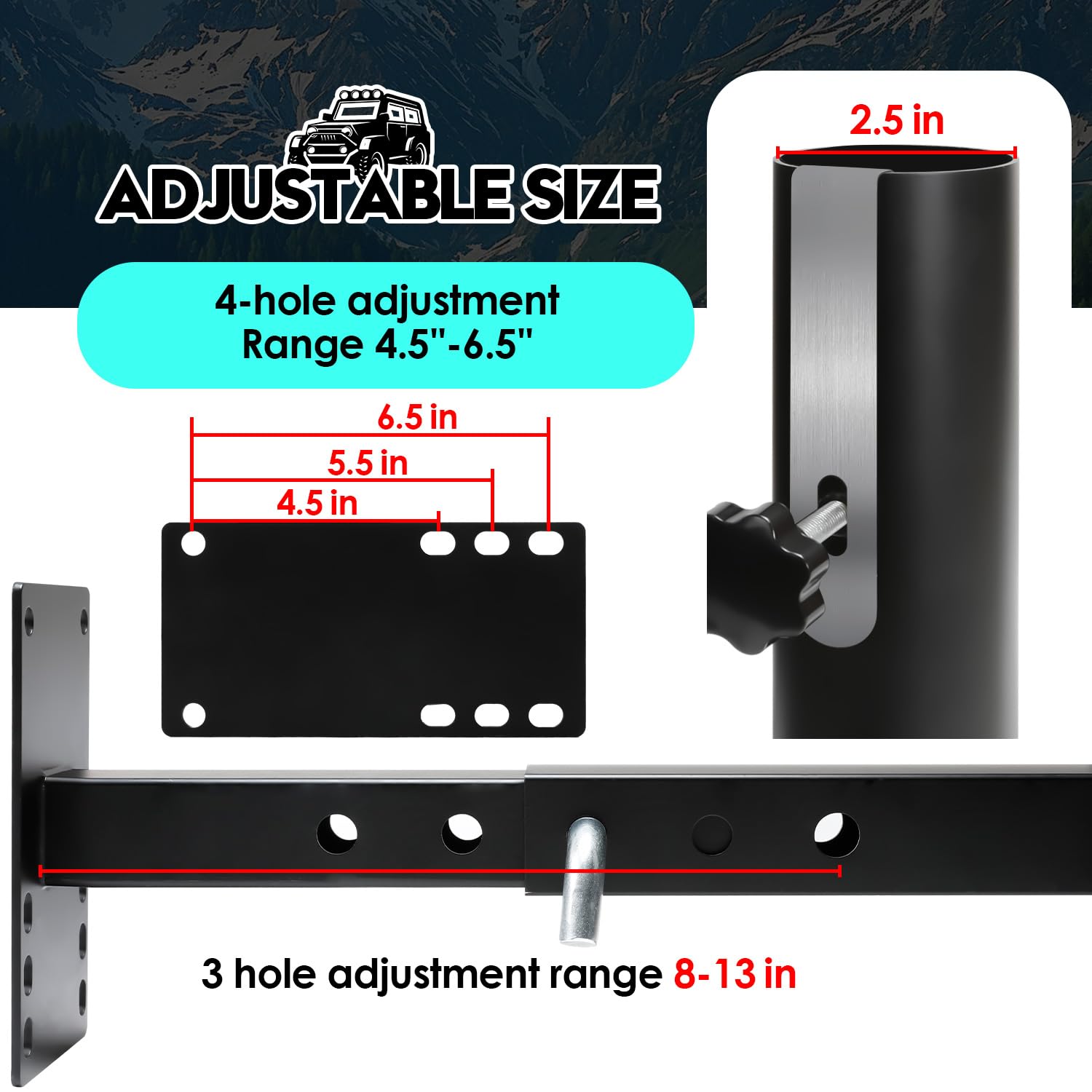 Vornalex mount installed on RV bumper demonstrating secure mounting and road readiness