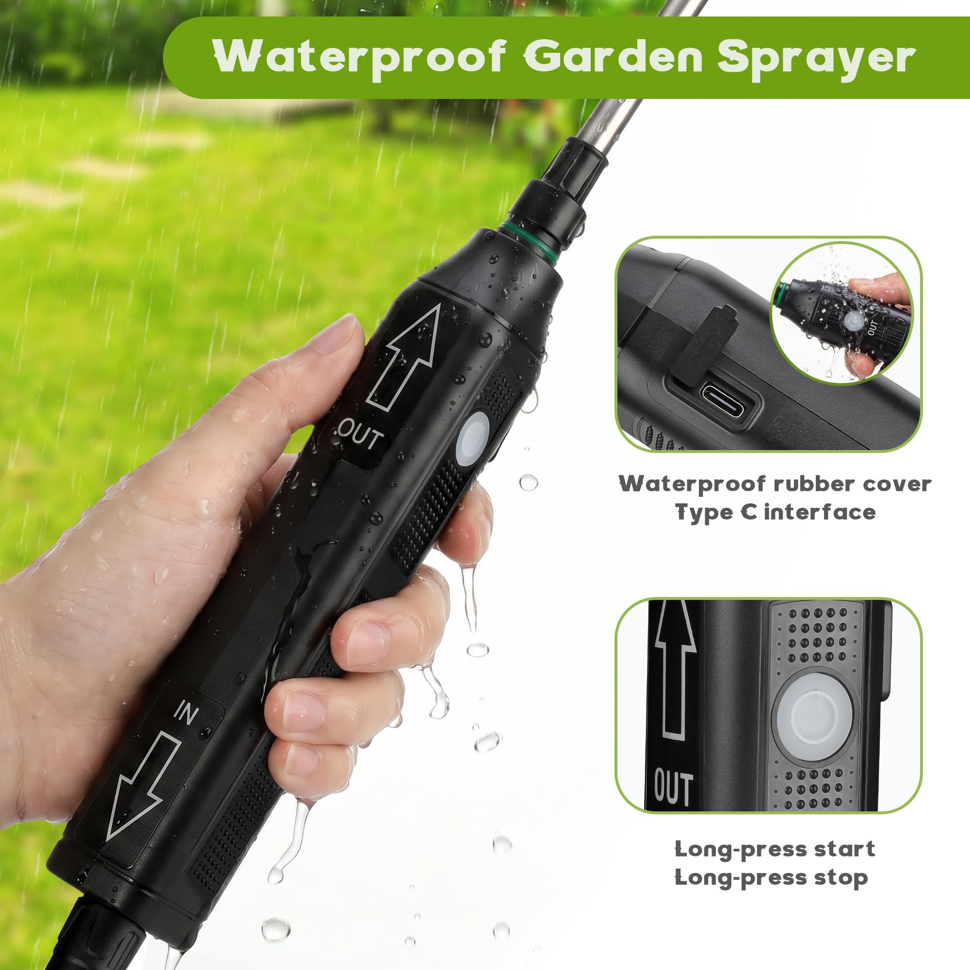 VOROSY interchangeable nozzles and retractable wand for versatile spraying