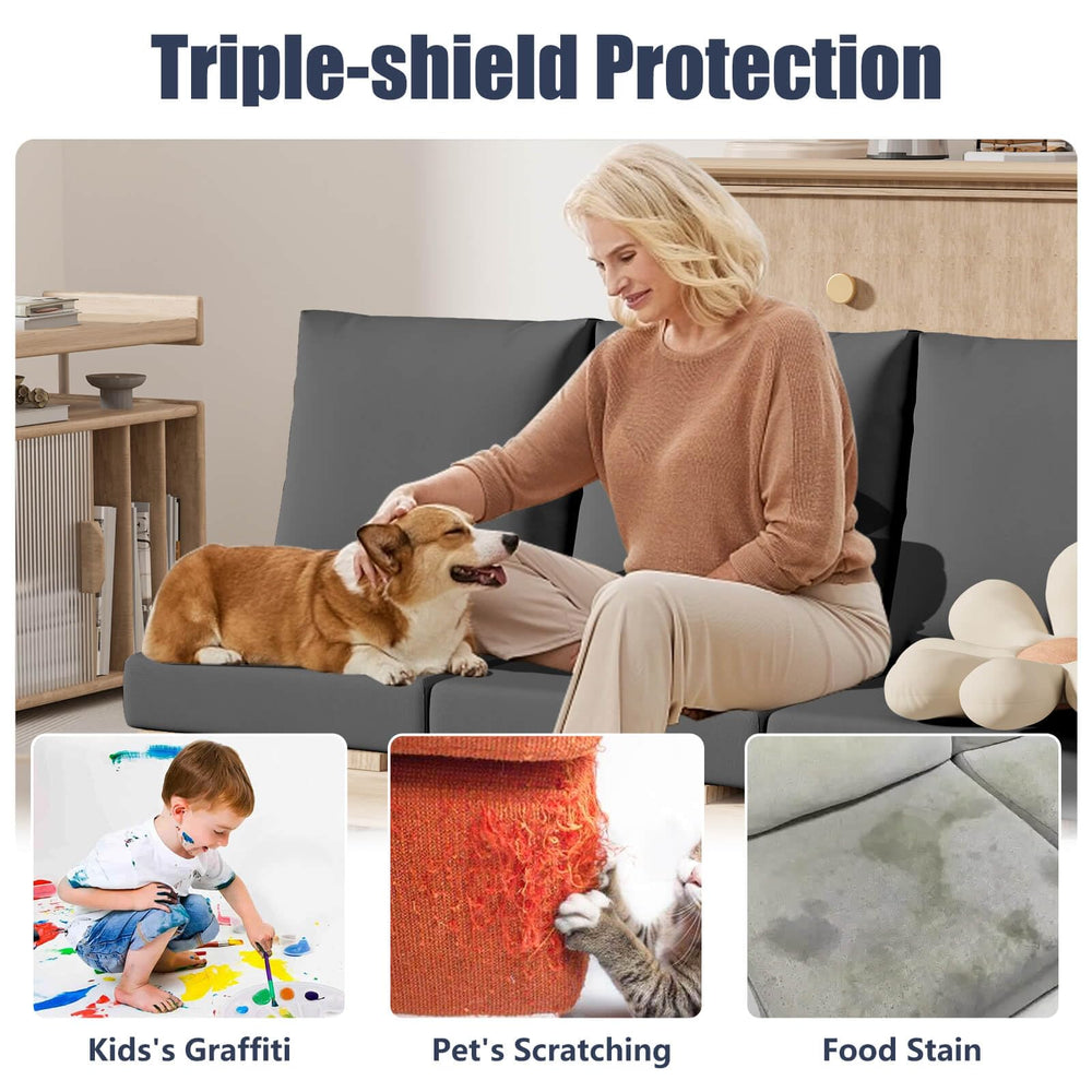 Vorshape covers with child's snack nearby for easy-clean protection