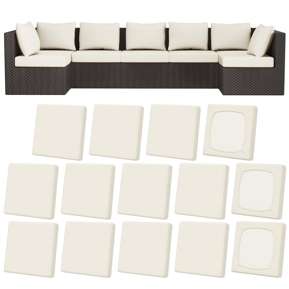 Vorshape front packaging showing 14-piece cushion cover set and quick overview benefit