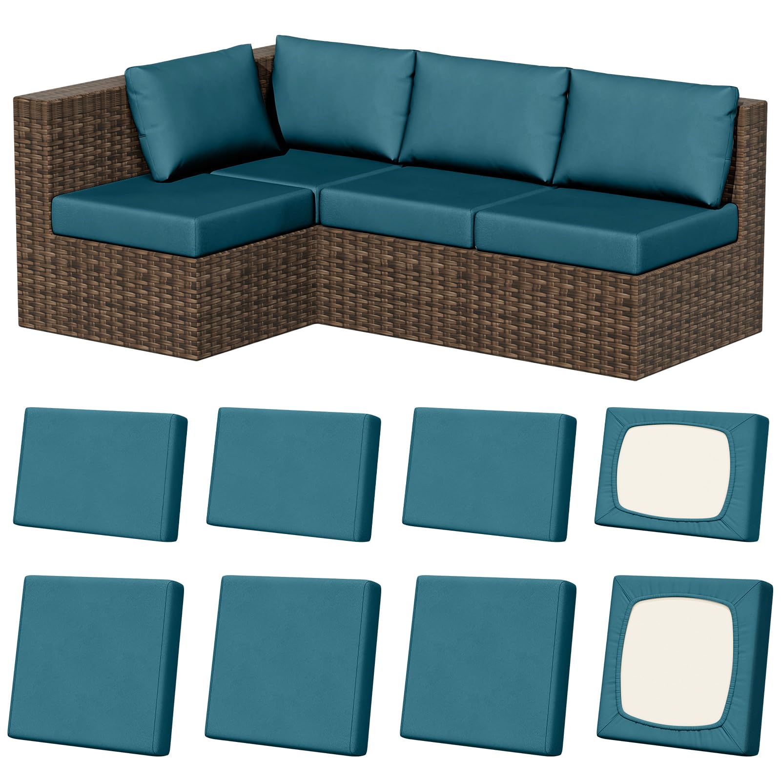 Vorshape front view showing fitted covers that refresh cushions