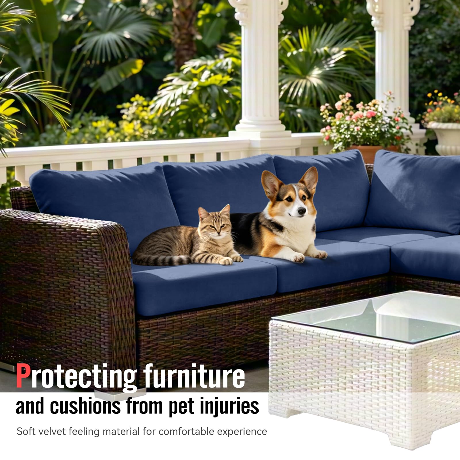 Vorshape on outdoor patio scene enhancing furniture curb appeal