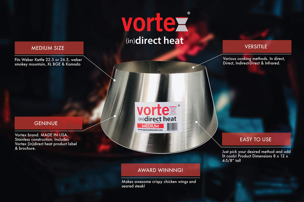 VORTEX placed in a UDS style smoker demonstrating versatile heat control and smoking