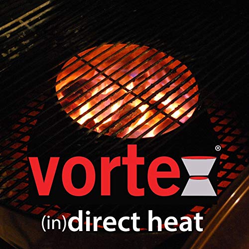 VORTEX installed in a kamado XL showing compatibility and even heat distribution