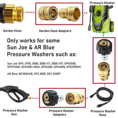 Vortxx adapter connected to pressure washer demonstrating quick hookup