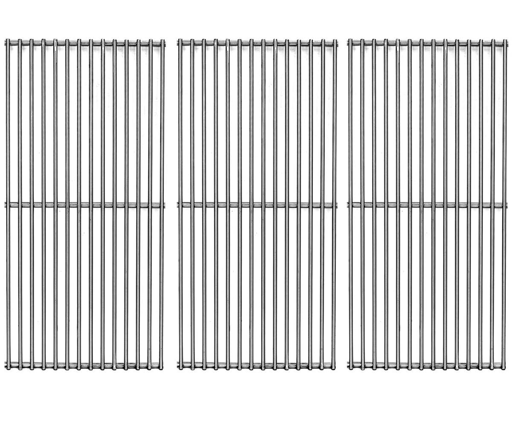 Votenli front view of three stainless steel grates showing fit and coverage benefit