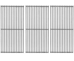 Votenli front view of three stainless steel grates showing fit and coverage benefit