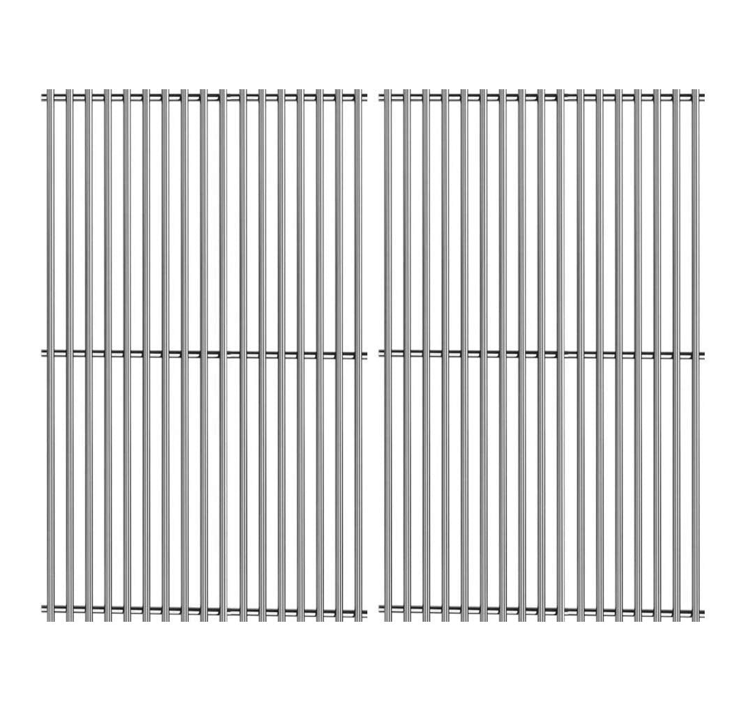 Votenli front view of two replacement stainless steel grates, durable and precise fit