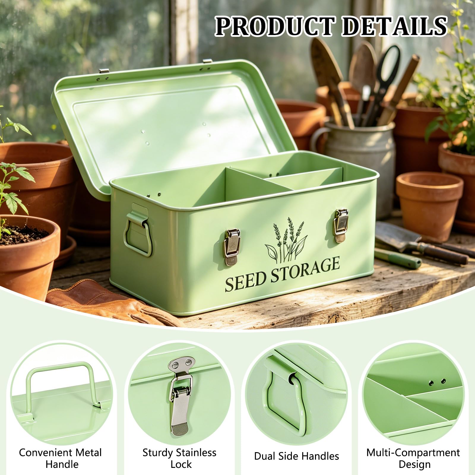 VOTMONDY kraft envelopes, plant tags and labels laid out for immediate use and sorting