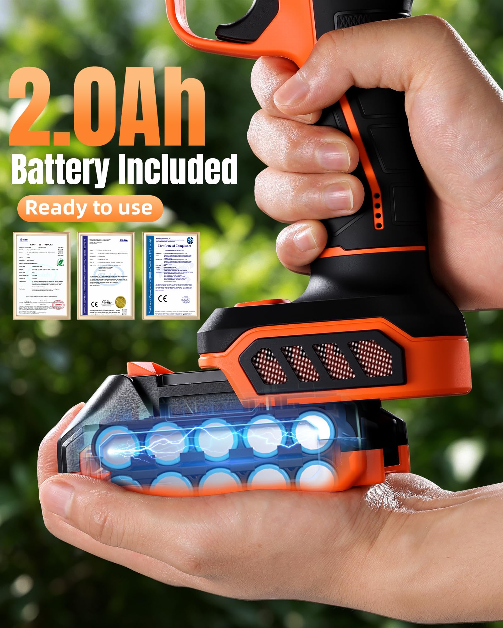 VOTREK compact kit laid out with battery charger and storage bag benefit
