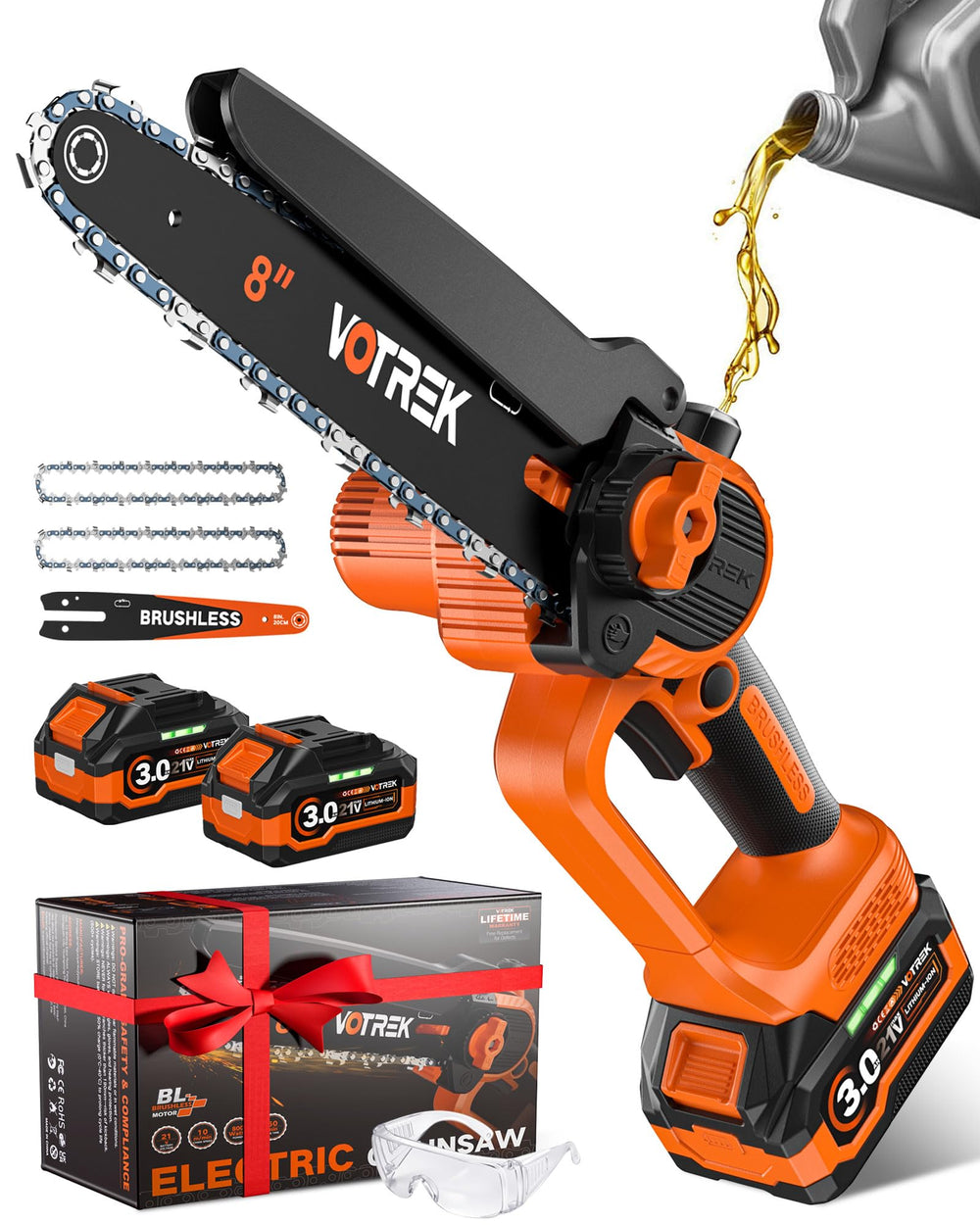 VOTREK front view with batteries showing compact power and portability