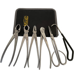 VOUIU front view in leather case showing organized tool storage and protection