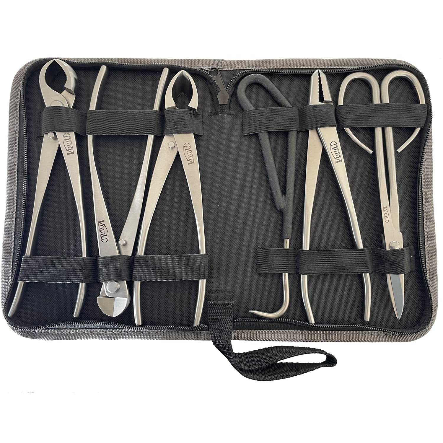 VOUIU tools in a gardening bag outdoors ready for workshop convenience