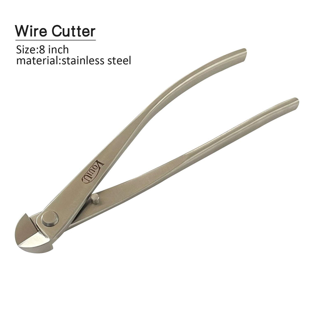 VOUIU wire cutter cutting bonsai wire demonstrating safe, clean wire removal