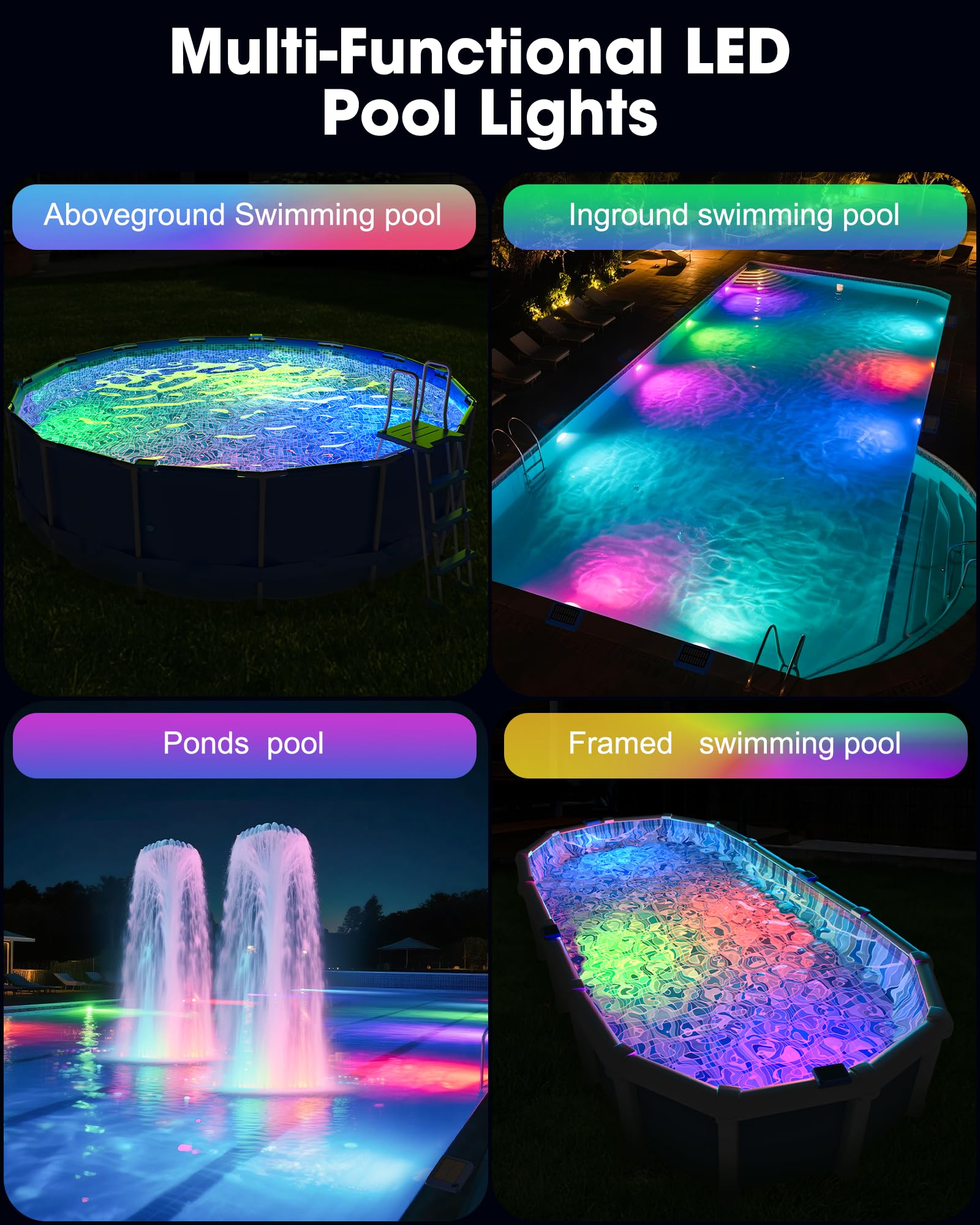 Vovamo lights next to a pool deck for scale and easy placement reference