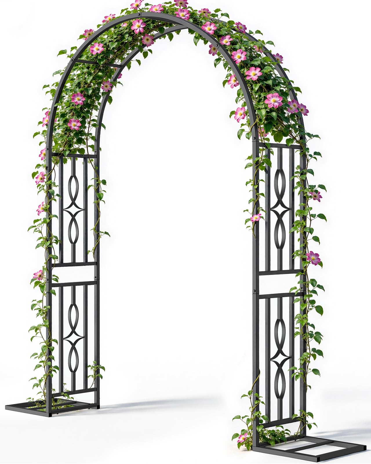 VOXOR arch front view showing full frame and plant support benefit