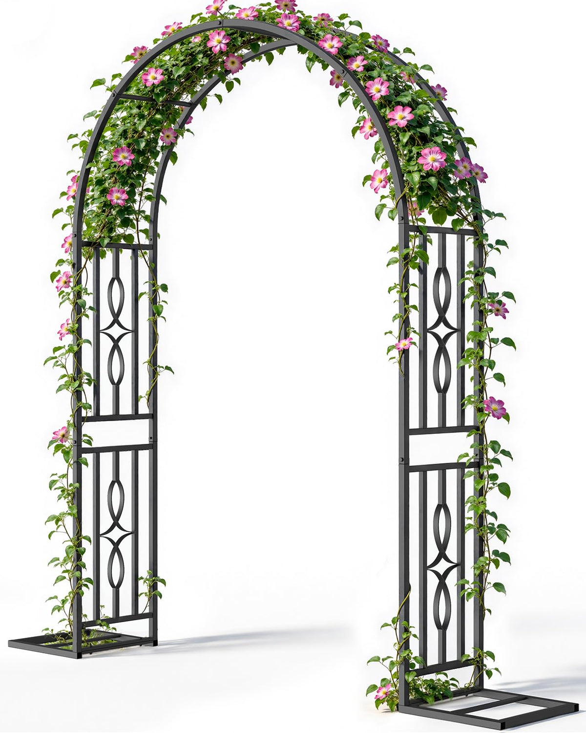 VOXOR arch front view showing full frame and plant support benefit