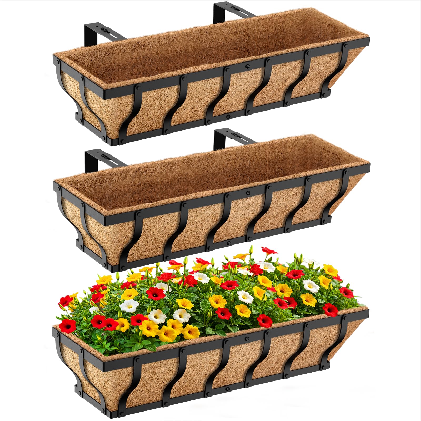 VOXOR front view of 24-inch planter pack showing sturdy design and mounting
